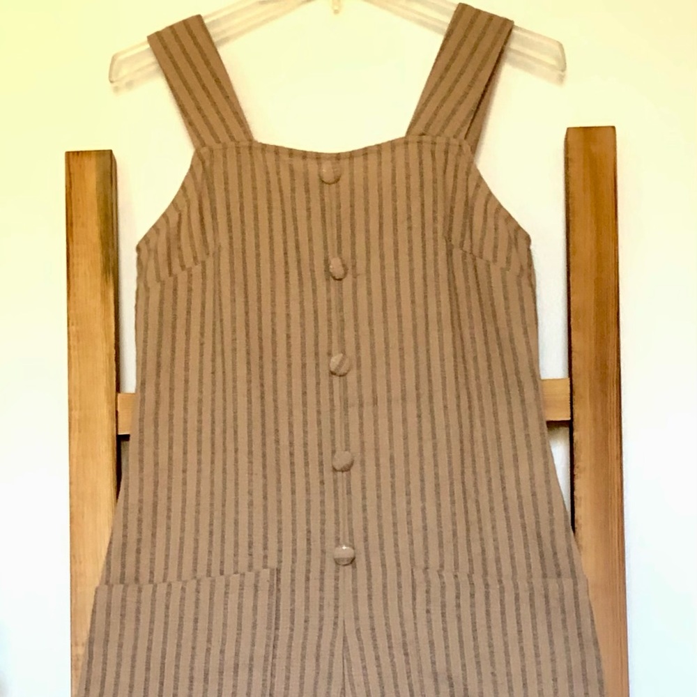 “Roolee” Linen-like Striped jumpsuit